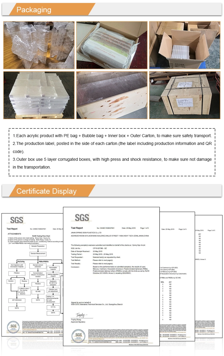 SpringSign flower packaging box crystal clear acrylic acrylic flower gift boxe with drawer